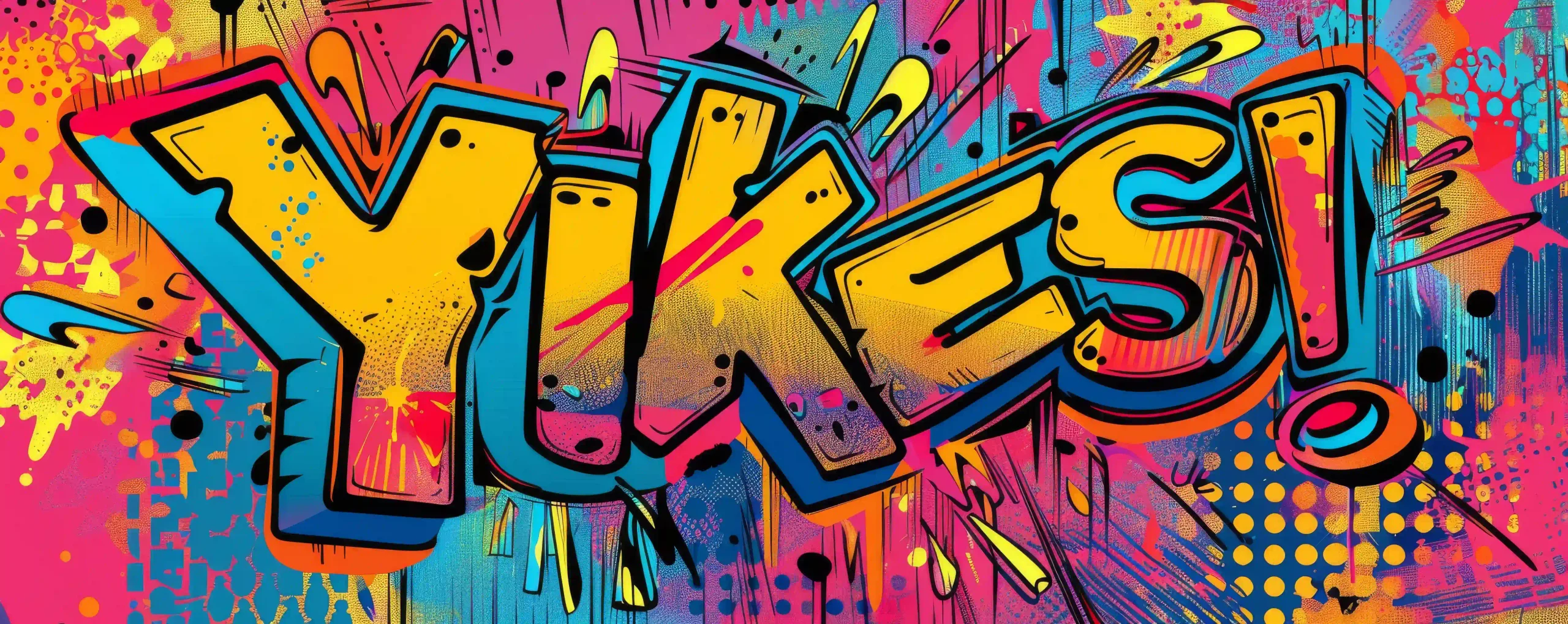 Graffiti saying Yikes